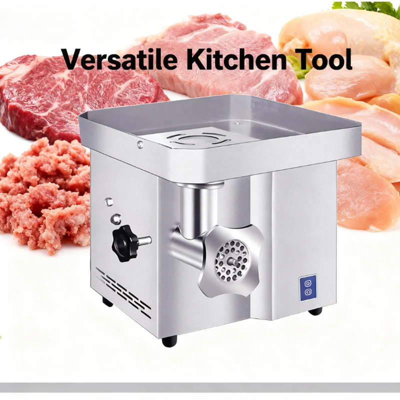 

Мясорубка 1100 Вт, машина для нарезки мяса из нержавеющей стали, коммерческая автоматическая машина для резки свинины