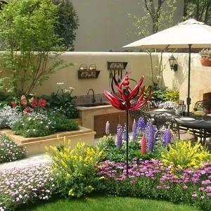 Harlow Wind Spinner Rotator Iron Inground Windmill Garden Harlow Wind Spinner Rotator Home Garden Decoration 6ベストセールスウィンドスピナー卸売-5