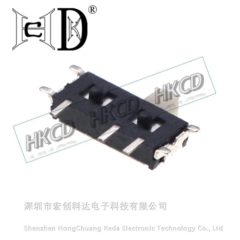 10 قطعة 7 دبوس مفتاح منزلق صغير On-OFF 2 موقف مايكرو الشريحة تبديل التبديل 1P2T H = 1.5 مللي متر مصغرة الشريحة الأفقية التبديل SMD SMT #4
