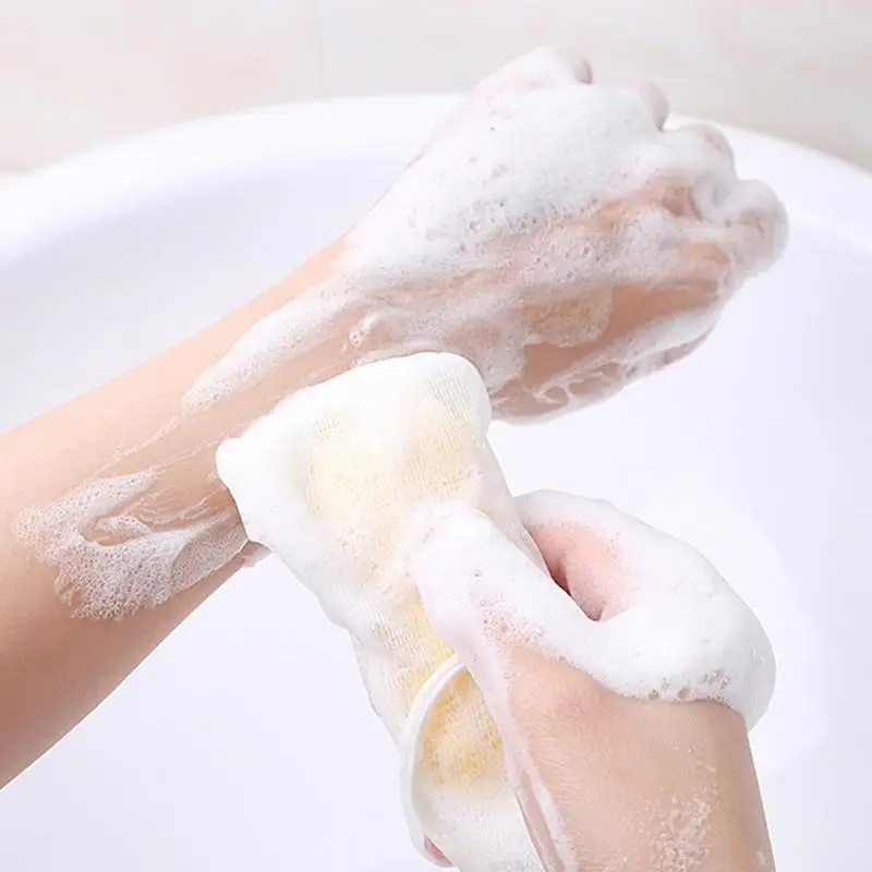 Soap Saver Bag Double-Layer Mesh Saver Drawstring Bag Soap Foaming Net Exfoliating Bag Face Wash Milk Foaming Net For Skin Care
