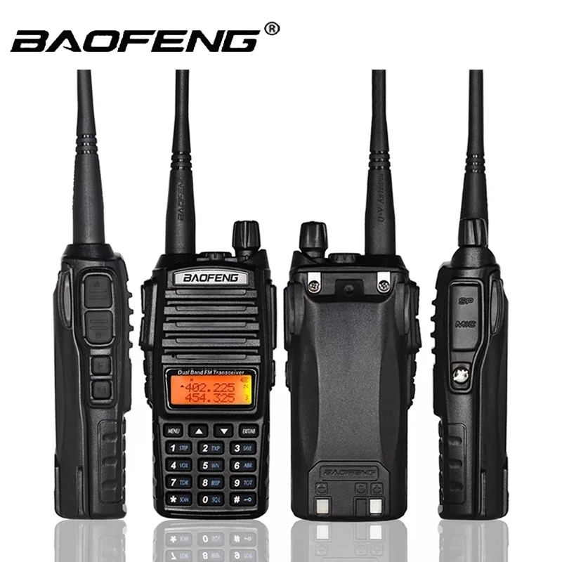 High Power 8W Baofeng UV-82 Walkie Talkie UV82 Dual Band VHF/UHF FM Transceiver 10KM Long Range Hunting Two Way Ham CB Radio