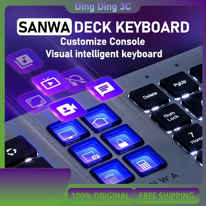 

SANWA wired keyboard intelligent frosted LCD macro visualization stream deck console scissor feet