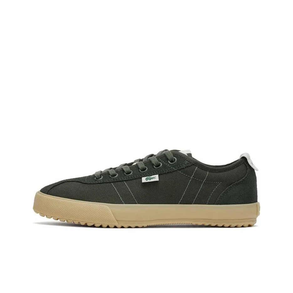POIZON LACOSTE Tênis de lona de cano baixo masculino preto