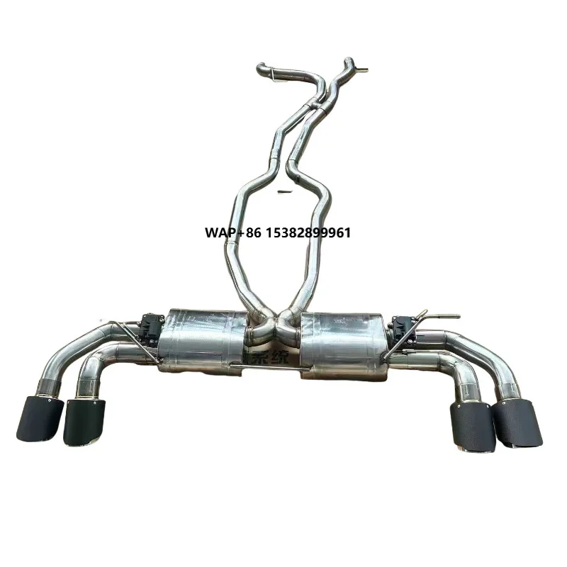 

Exhaust Pipe System for 958 4.8T 2011-2017 Stainless Steel Catback Exhaust Pipes Muffler with Valve Control