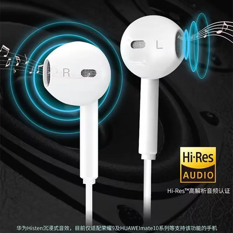 For Huawei CM33 Type C Earphone Hi-Res Audio In-Ear Headsets With Mic Wired For Huawei P60 40 50 Pro Nova 11 10 Mate X5 50 40Pro