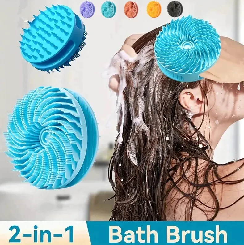 Body scrub, skincare and bath tools, soft silicone body scrub, scalp exfoliating, non irritating shower gel massager