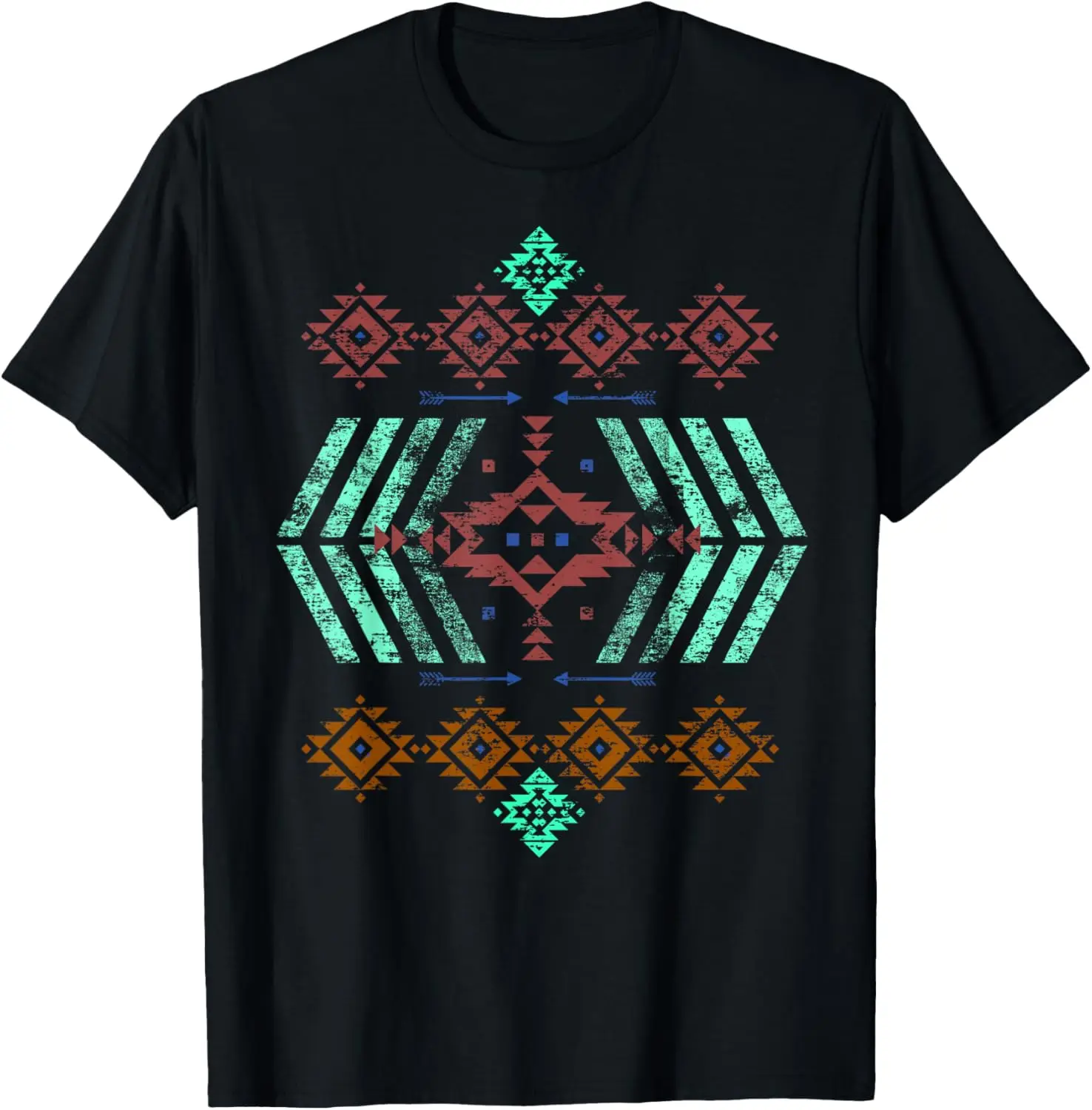 

Southern Southwest Santa Fe Navajo Indian Pattern Style T-Shirt