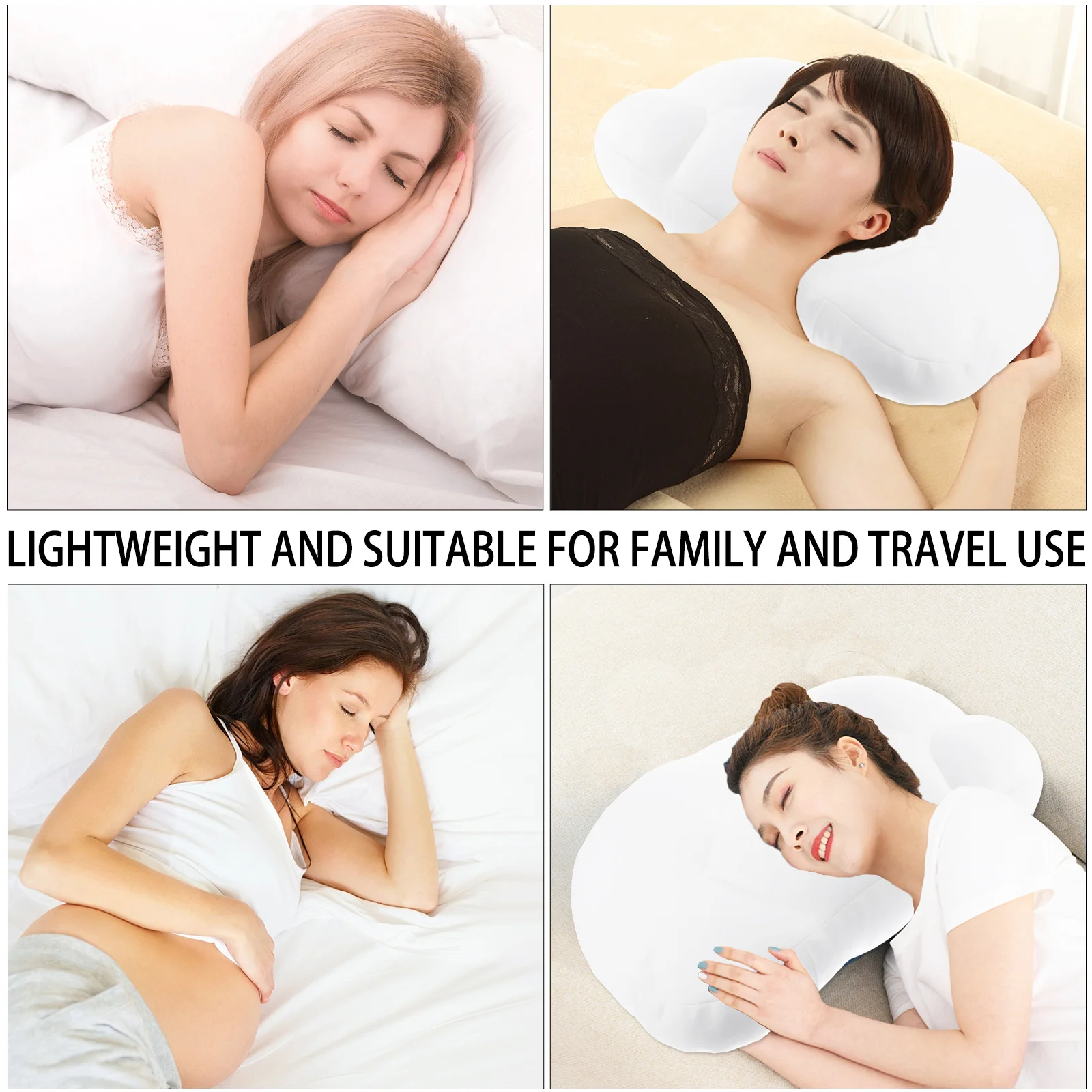 

1Pcs Waist Pillow Lumbar Cushion Foam Particles for Home Office Travel Neck Protector Back Pad Waist Pillow