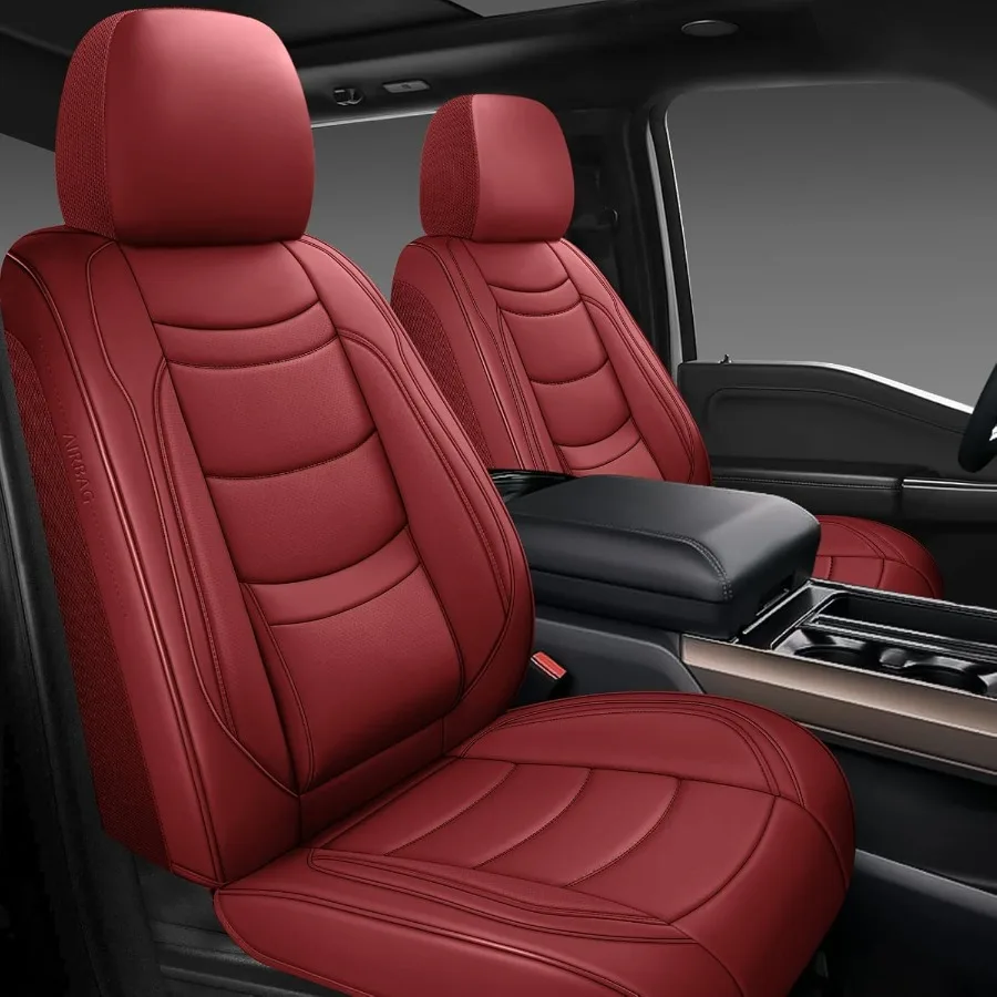 

Leather Car Seat Covers Full SetUniversal Fit for Most Cars SUVs and Sedans Waterproof Luxury Leatherette Cushions 5 Seats Prot
