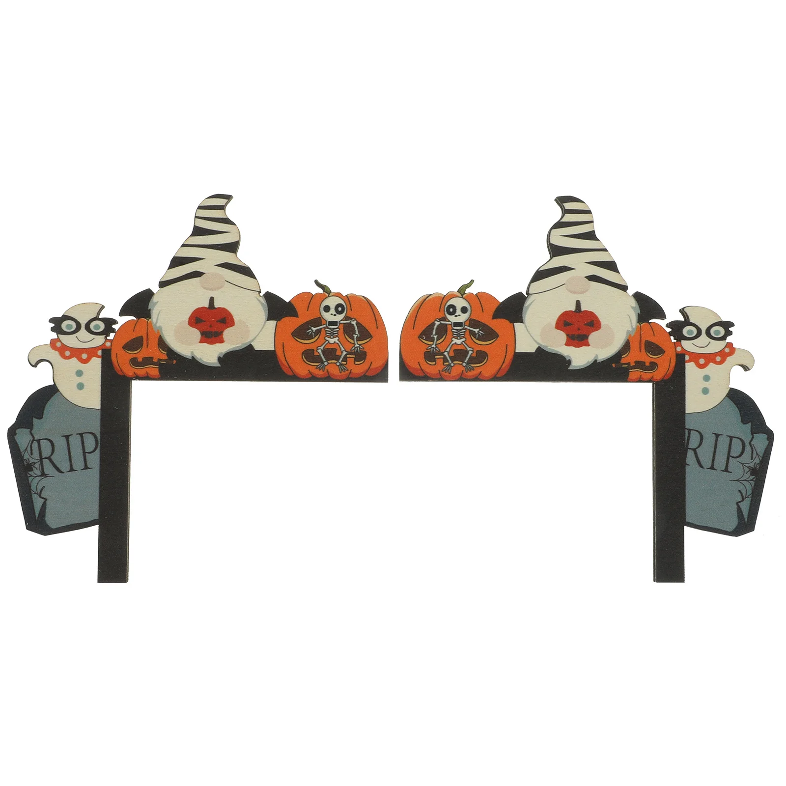 

1Set Wood Halloween Door Frame Decor Pumpkin Halloween Decor Haunted House Door Corner Party Supply Party Favor