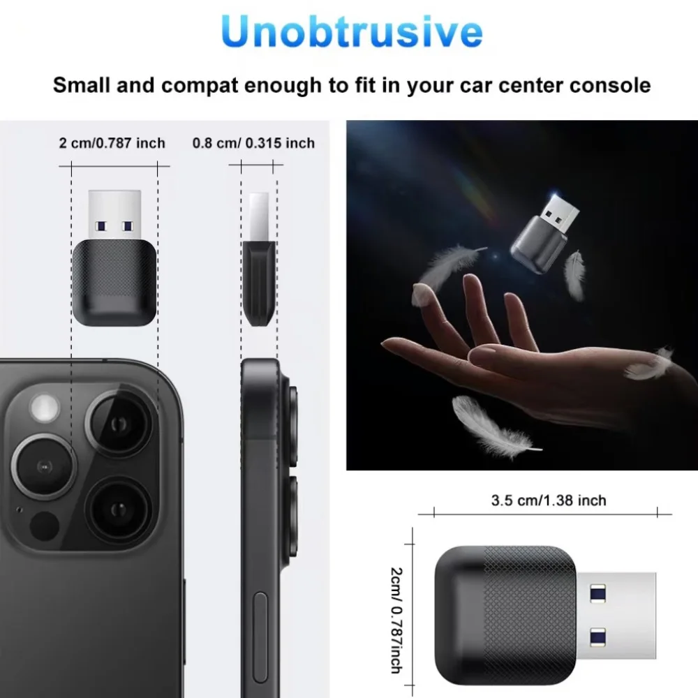 Ultra Mini Bezprzewodowy Adapter CarPlay Typu C Nowy Bezprzewodowy Dongle USB Android Auto Wifi Bluetooth Wifi Dla iPhone'a Plug and Play