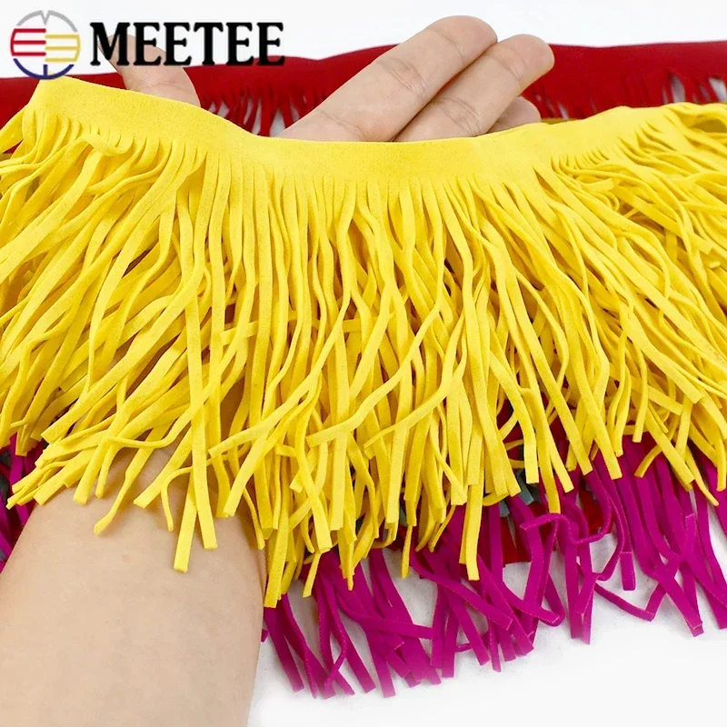 2M 10/15/20/25/30cm Tassel Fringe For Clothes Suede Leather Trim Lace Ribbon Handbag Skirt Decoration Trimming DIY Accessories