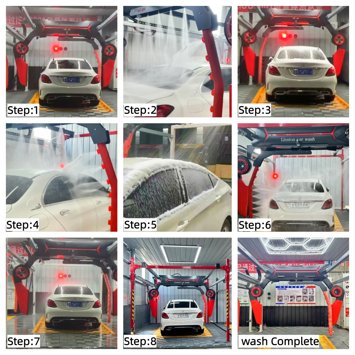 Commercial Car Wash Machine Fully Automatic Single Arm Layout, 24h Self-service Car Wash Station for Car Wash Shop Use