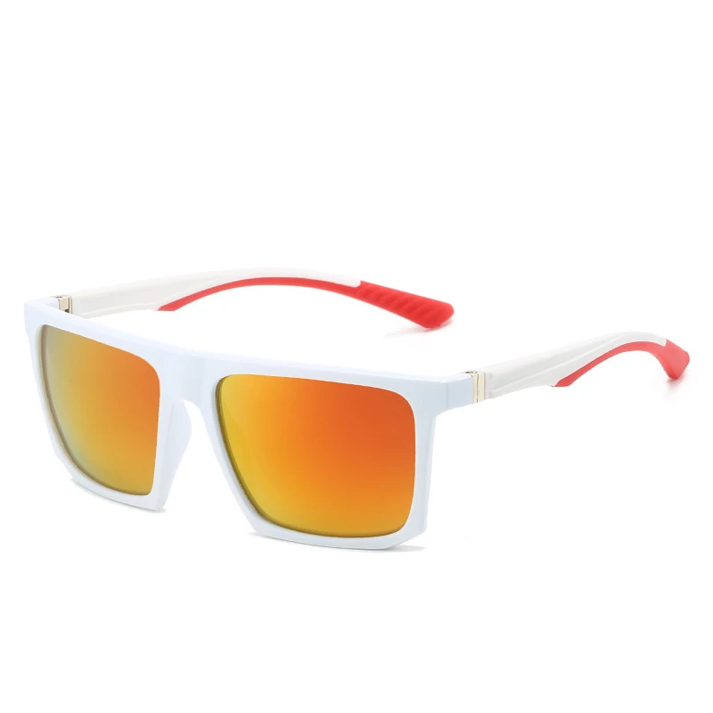 Vintage Square Sunglasses Men Outdoor Sports Cycling Glasses Suitable For Hiking Cycling Flash Mirrored Designer Shades UV400
