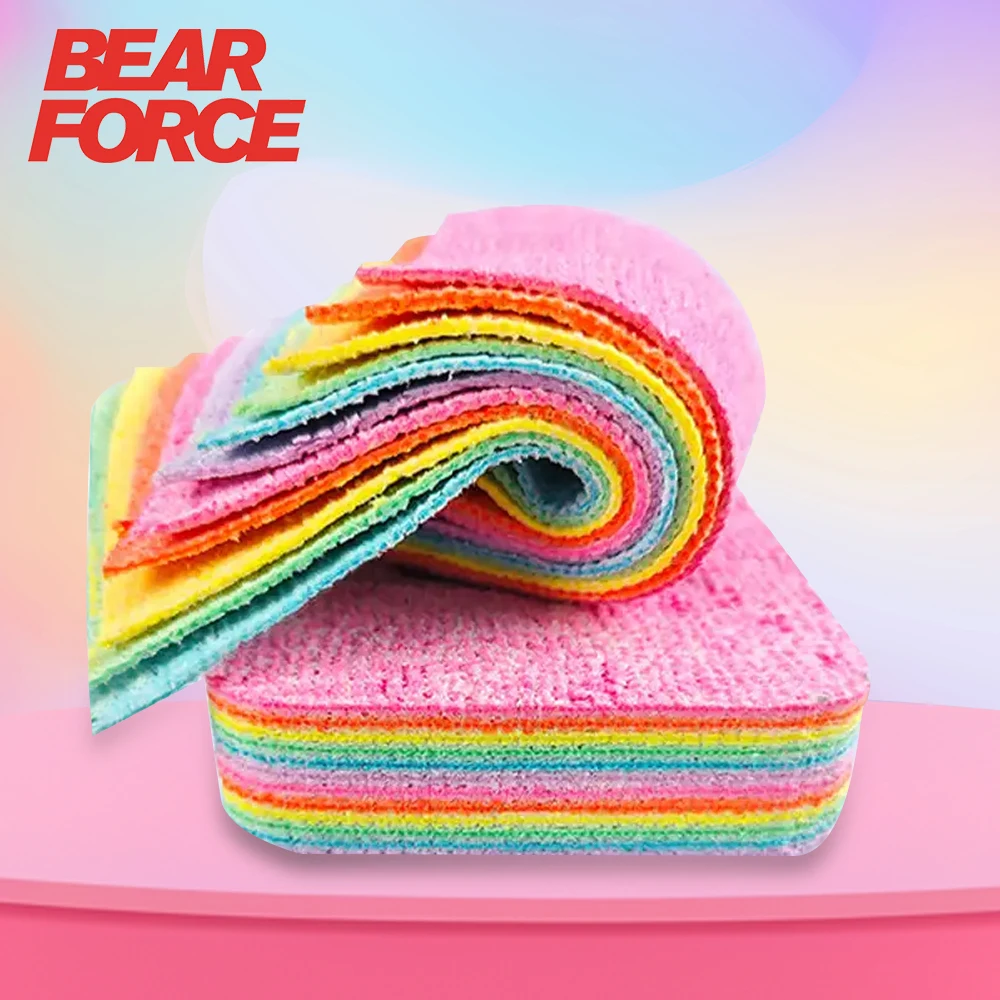 Rainbow Color Fiber Tearable Water-Absorbing Rag Car Cleaning Kitchen Utensils Goods Dishcloth Scouring Pad Towels