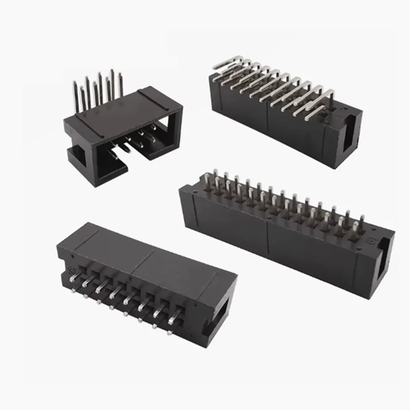

10PCS DC3 JTAG ISP Socket 2.54mm IDC Box Header Connector 6P/8P/10P/14P/16P/20P/30P/34P/40P Double Row Straight / Curved Needle