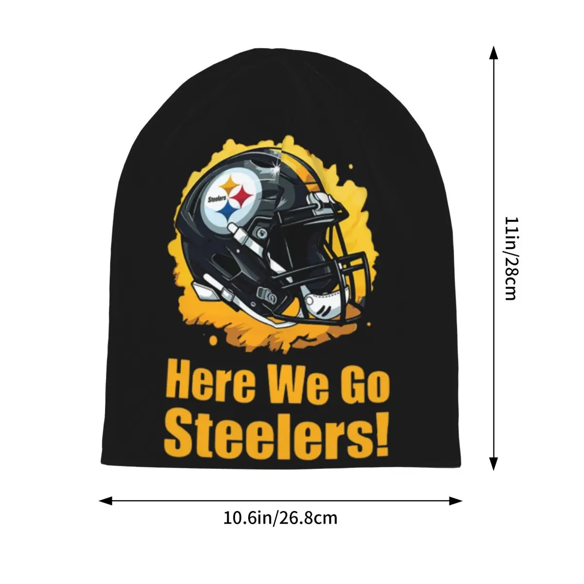 قبعات Steeler Logo Skullies Beanies دافئة للخريف والشتاء في الهواء الطلق قبعة محبوكة قبعات بونيه للرجال والنساء والكبار #2