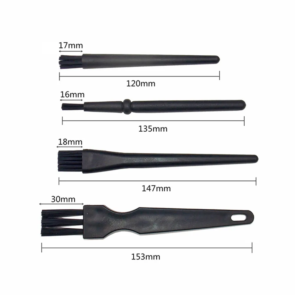10 in 1 Anti Static Cleaning Brush Set Black Lightweight Compact Design for Keyboard Computer Razor Fish Tank Cellphone Small