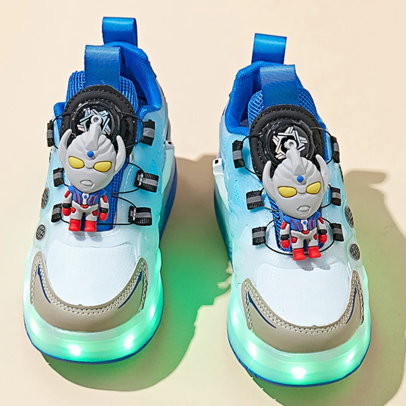 Cute Girls Skate Shoes for Children LED Luminous Shoes Anti Slip Sneakers Outdoor Training Kids Luminous Roller Skating Shoes