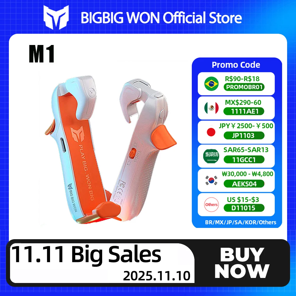 BIGBIG WON M1 Mobile Shooting Gaming Vibration Button Triggers for Gamepad Pubg Game Controller Extended Handle iPhone Joystick