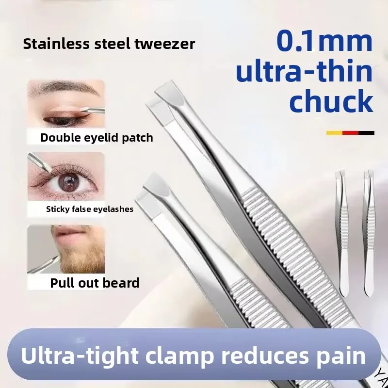الحاجب الملقط الفولاذ المقاوم للصدأ الجمال كليب مائل تلميح شقة تلميح الحاجب الملقط كليب ل الحاجب التشذيب الوجه إزالة الشعر أدوات