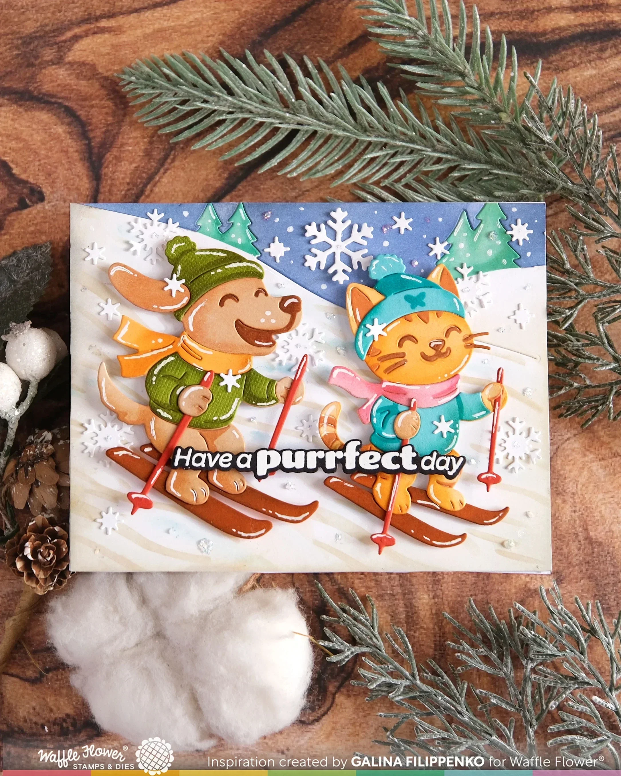 القط والثلج ل يموت سجل القصاصات مذكرات الديكور الاستنسل النقش قالب DIY بها بنفسك بطاقات المعايدة اليدوية الهراء زهرة التلال الثلجية #6