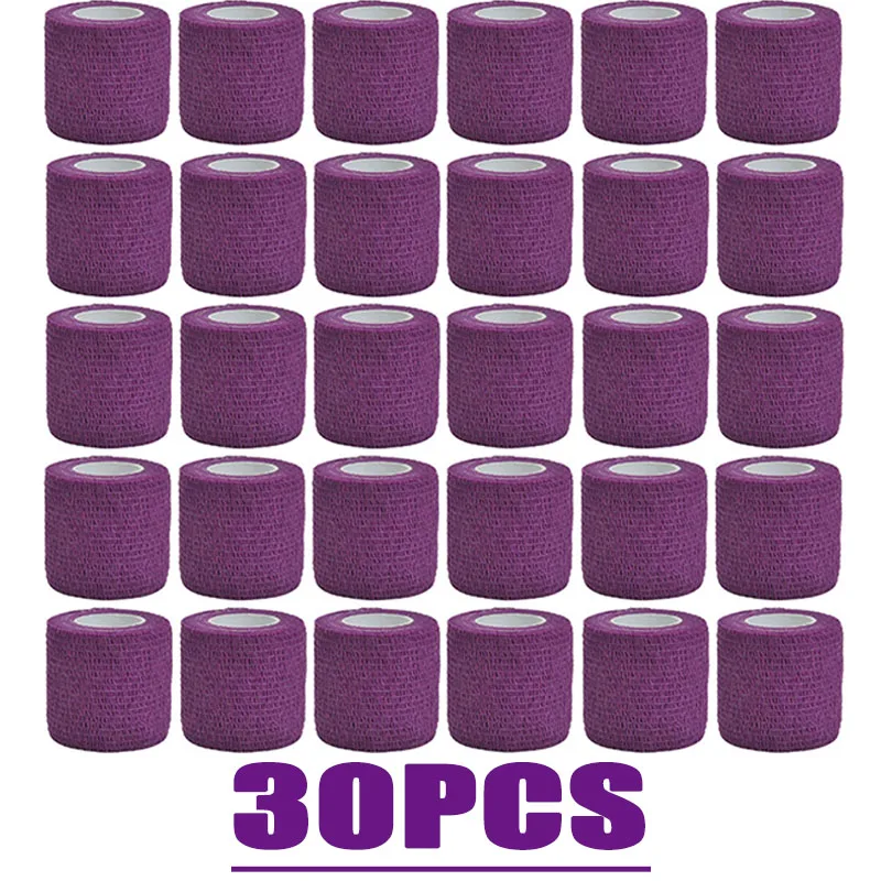 

1-30pcs Purple Sports Elastic Tattoo Grip Bandage Non-Woven Fabric Waterproof Self-Adhesive Finger Protection Tattoo Accessories