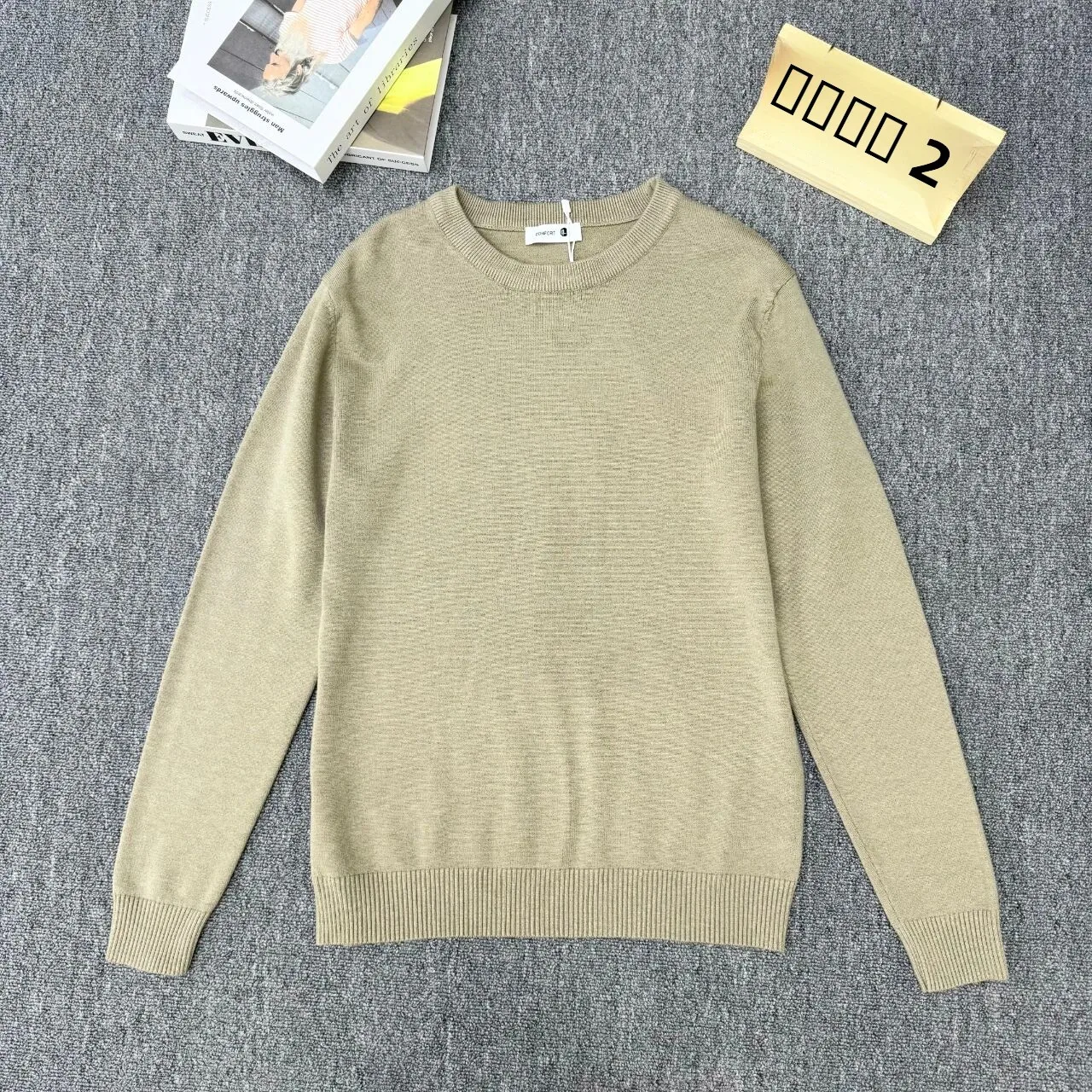 

Простая базовая мужская трикотажная кофта с круглым вырезом, белая, осенне-зимняя, новая, свободного кроя, с длинным рукавом