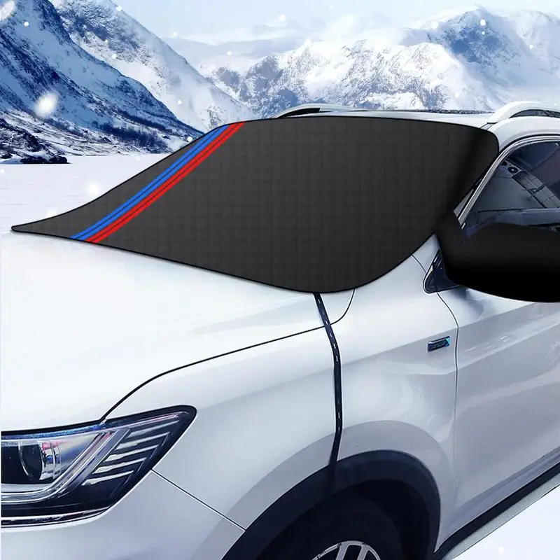 Snow Cover For Car Waterproof Reflective Snow Cover Protective Windscreen Cover Anti-Freeze Windshield Cover For Most Car Models