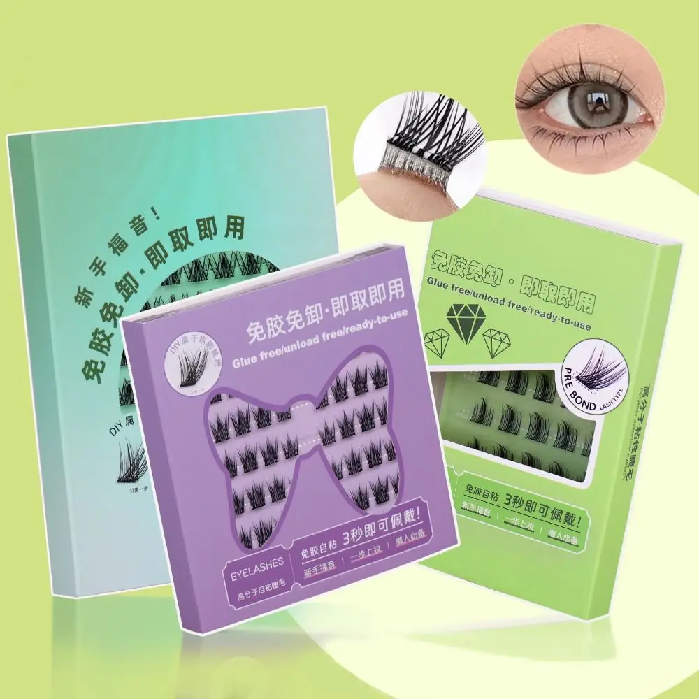 Self Adhesive Self Adhesive Eyelashes Soft Lash No Glue Needed Individual Clusters Glue-free Lashes Reusable Press-on