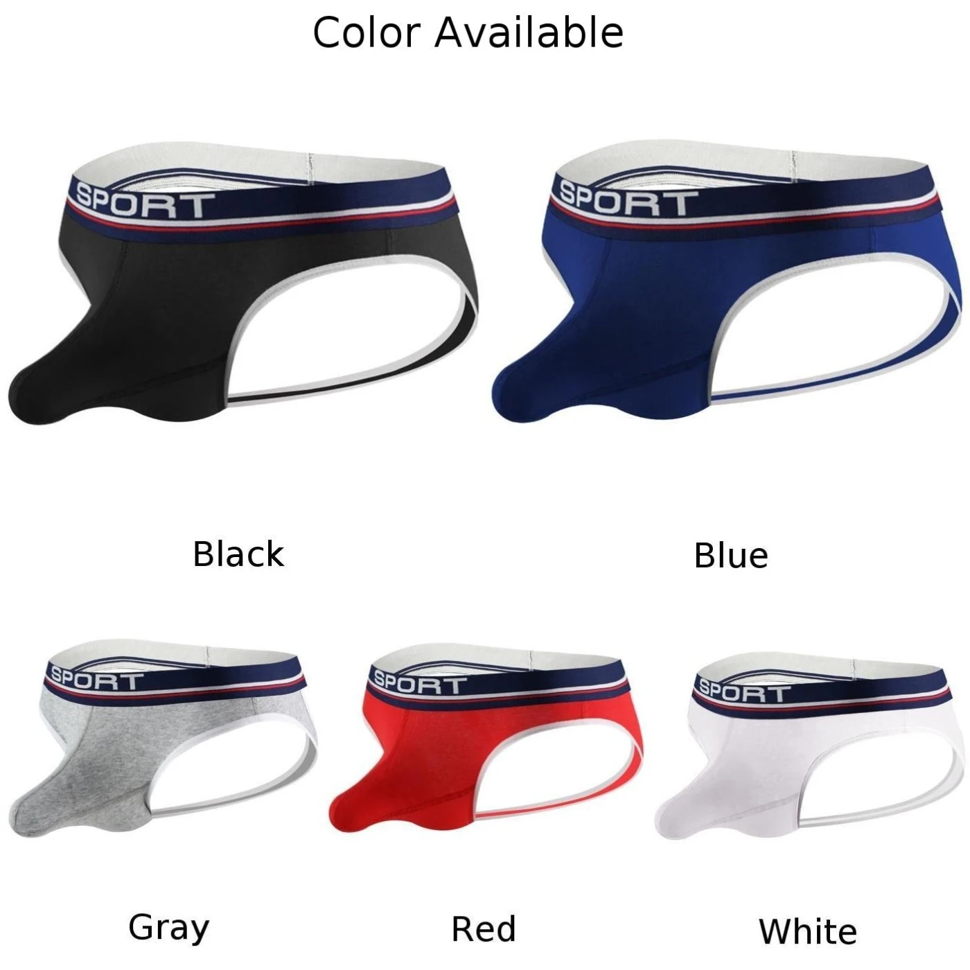 Comfy Fashion Men\'s Brief Underwear Panties Pants Pouch Regular Sexy Soft Solid Stretch T-Back All Season Thong