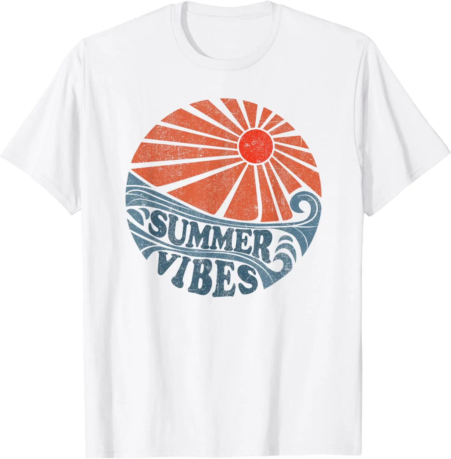Summer Vibes Vintage Retro 70's Beach Vacation Cute Women's T-Shirt