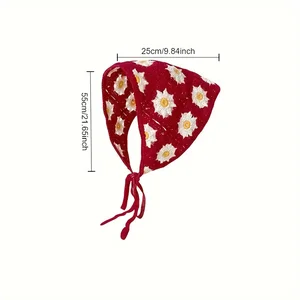 Elegante diadema de bufanda de triángulo de punto para mujeres Fashion Girl Strawberry Patrón versátil Banda para el cabello Accesorio 8 Mejores ratones de cerezo de ventas - №2