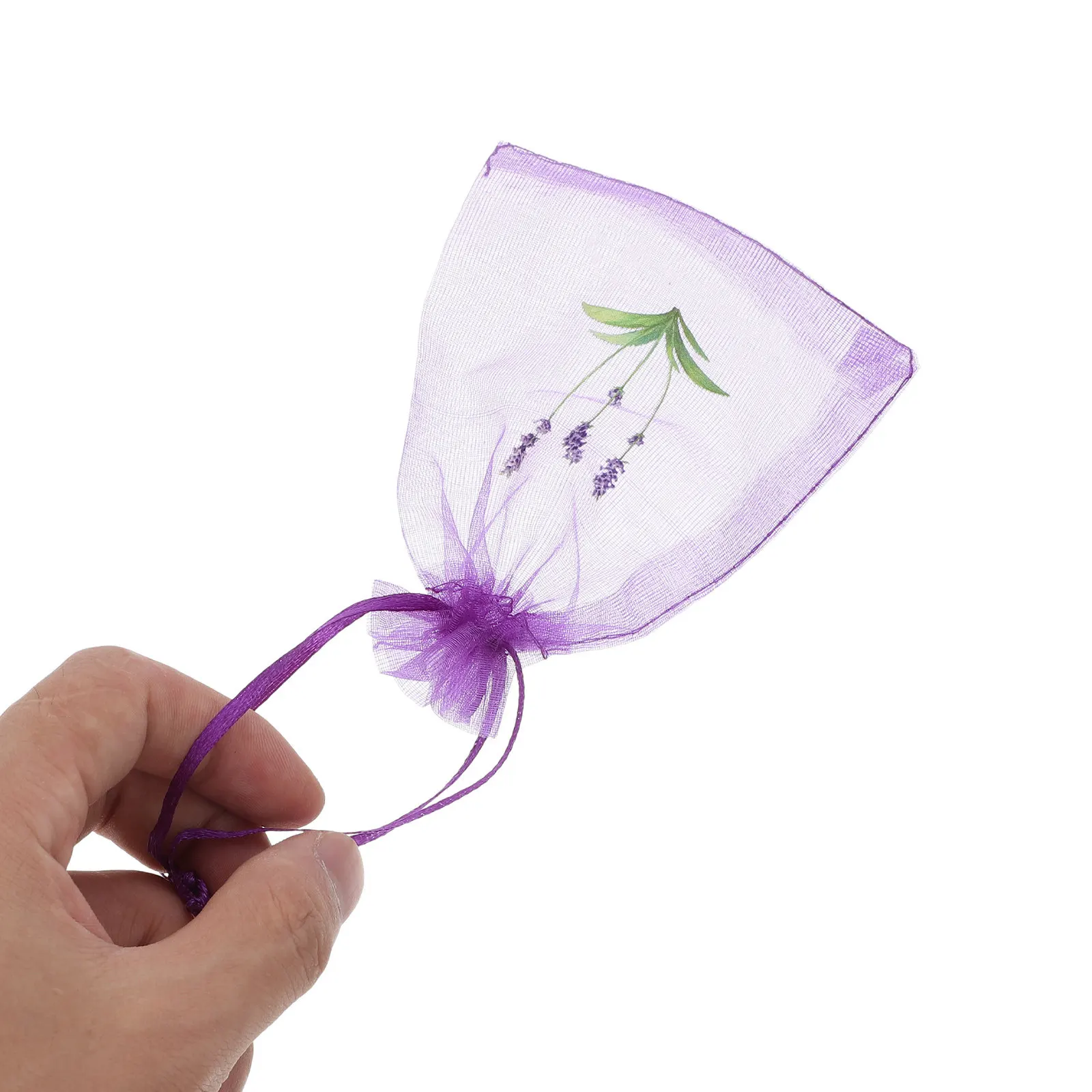 20Pcs Lavender Sachet Pendant Bags Empty Organza Gauze Fabric Mesh for Closet Deodorizers Home Fragrance Wedding Favors