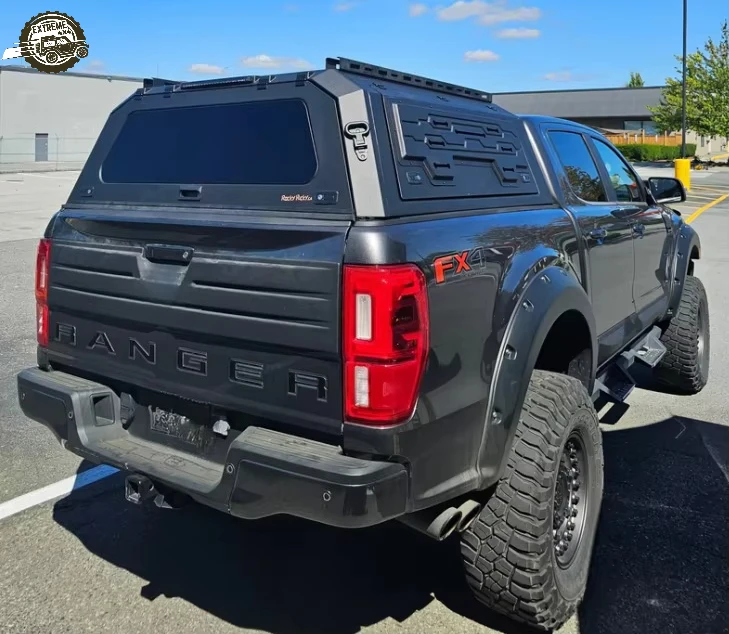 EXTREME High Quality Aluminum Alloy Retractable Roll Pickup Hardtop Truck Bed Cover Ford Ranger Camper Shell Customized No Drill