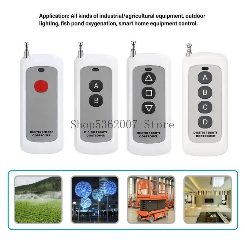 Garage Door Opener Remote 433MHz Garage Door Open Remote Control 1/2/3/4 Button 40JB