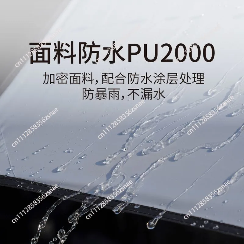Outdoor Rear Canopy Big Tent, UV Protection Rainproof Portable Shade Pergola for Self-driving Leisure Camping