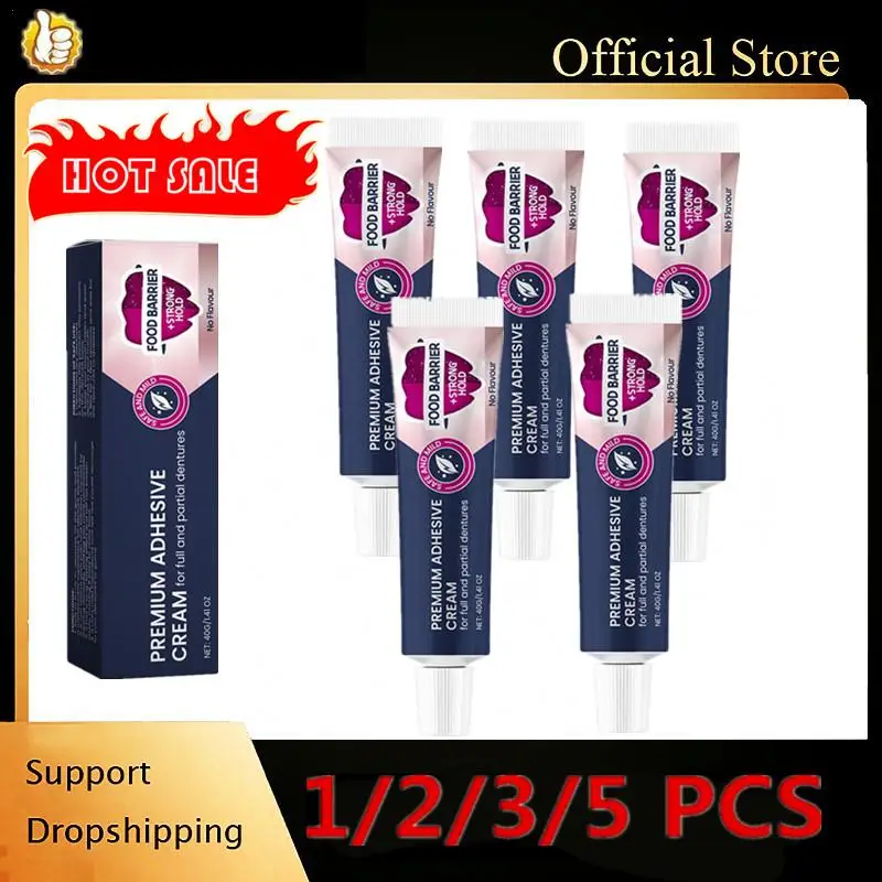 

1-5X 40g Fixodent Dental Adhesive Cream For Denture Original Strong Complete Professional Dentures Glue Dentistry Products Mater