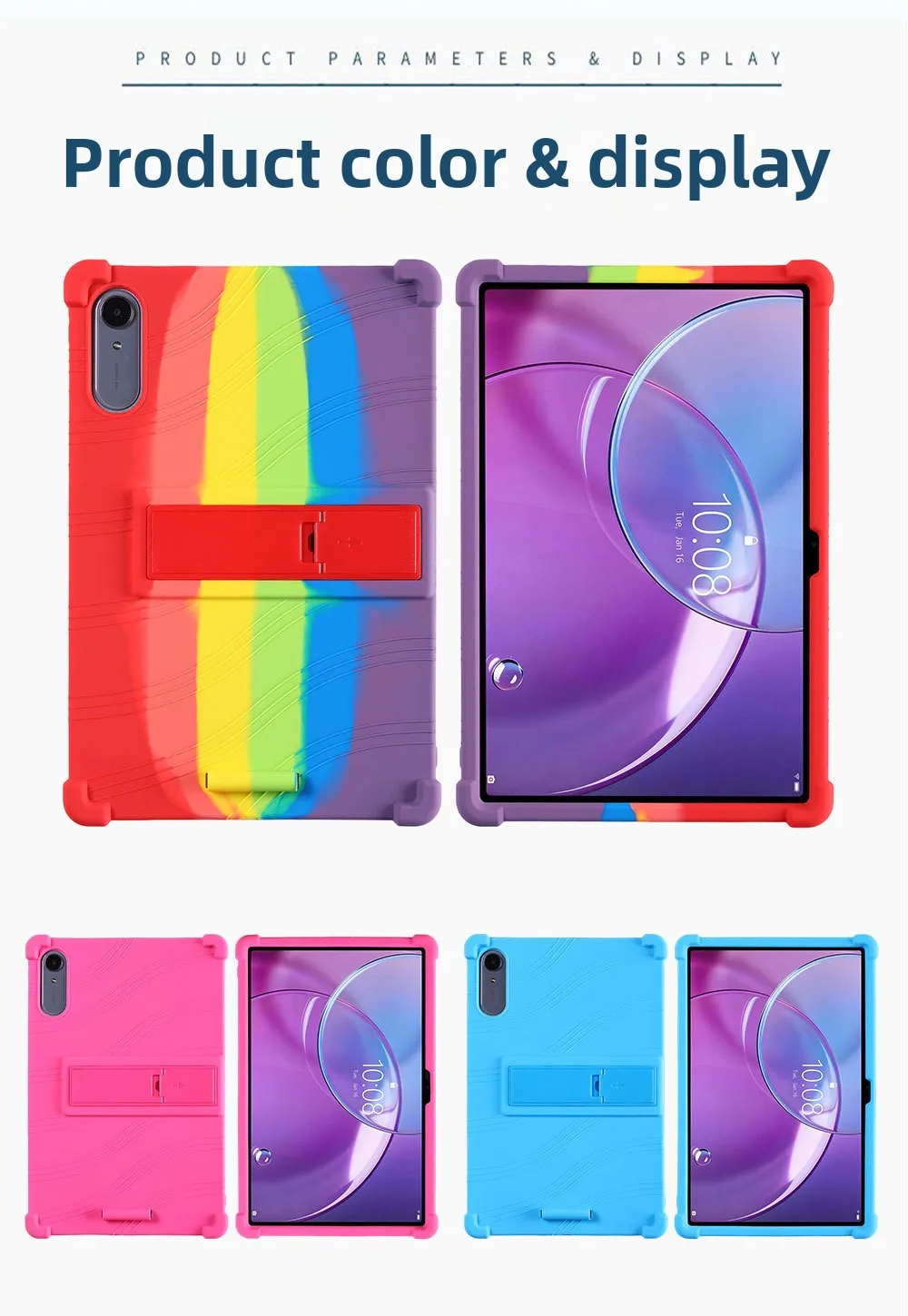 Robuste Stoßfeste Hülle für Lenovo Idea Tab Pro Gen 2 13 TB390FU, Dicker Stoßfänger mit Ständer, Mehrere Farben – Detail 11