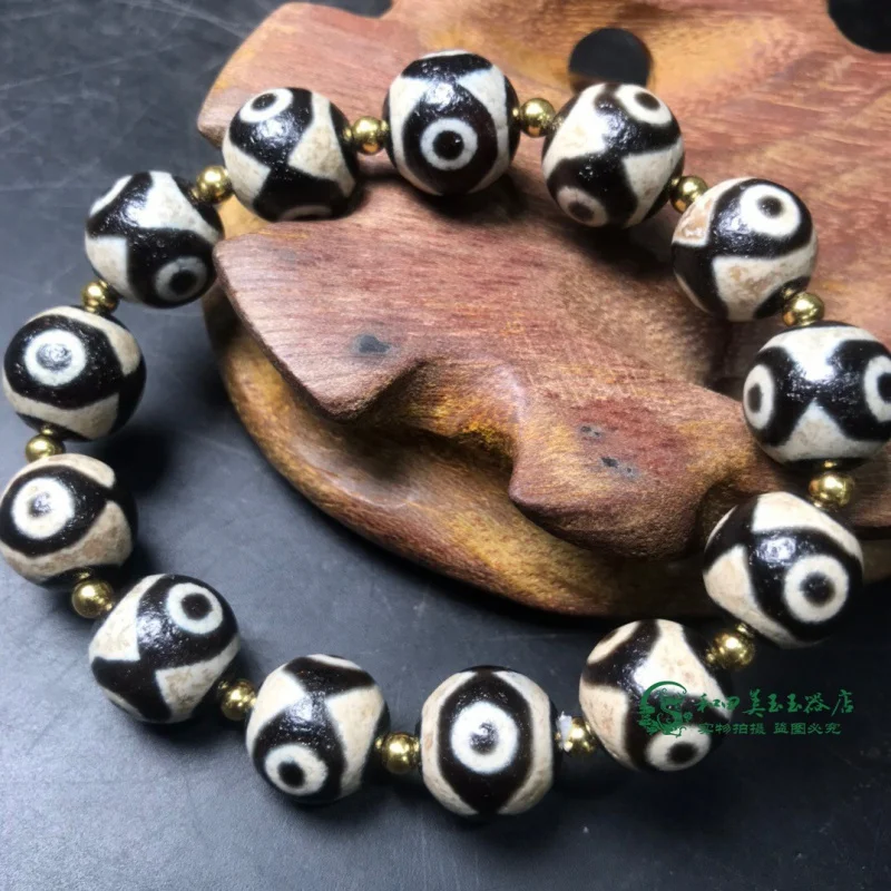 Tibetan Best Three-Eye Beads Lucky Single Circle