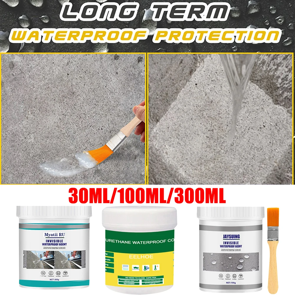 30/100/300ML Waterproof Sealant Agent Transparent Glue Toilet Anti-Leak Nano Glue Roof Repair Broken Agent Sealant Repair Tools