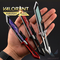 19cm/7.48in Valorant Game Peripherals Blade of God Colourful Edition Metal Weapon Models Karambit Knife Crafts Ornaments Boy Toy