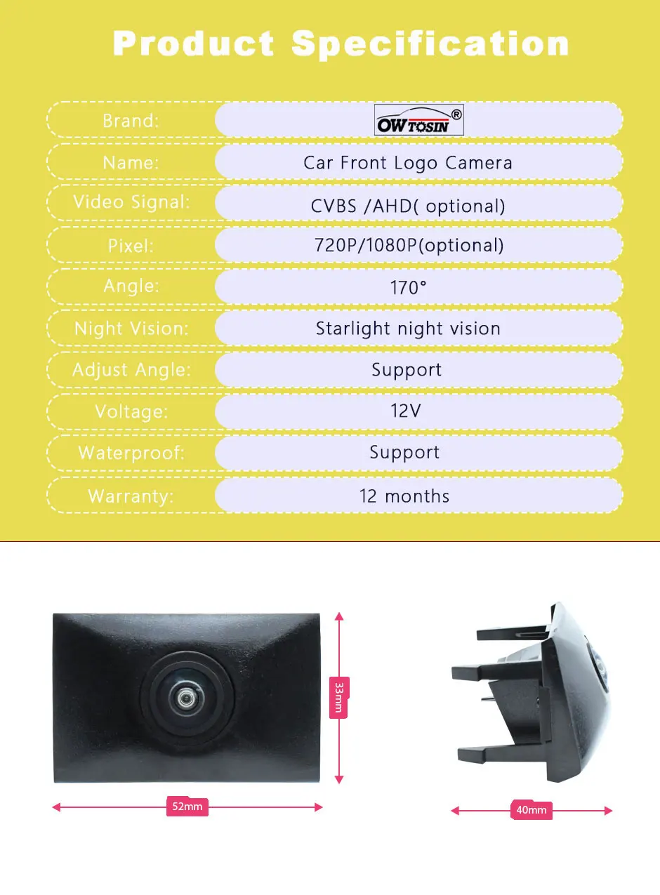 170° AHD 1920*1080P Front Logo View Camera For Audi Q7 4L Facelift 2010 2011 2012 2013 2014 2015 Vehicle Parking Car Camera