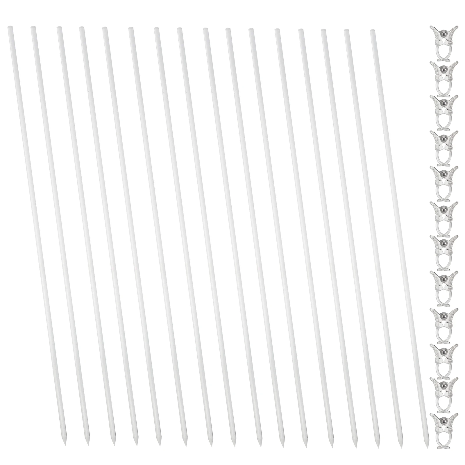 

Garden Flower Support Stake 16 Pcs Acrylic Orchid Stakes and Clips for Plant Stem Phalaenopsis Spike Holder Climbing Bracket Set