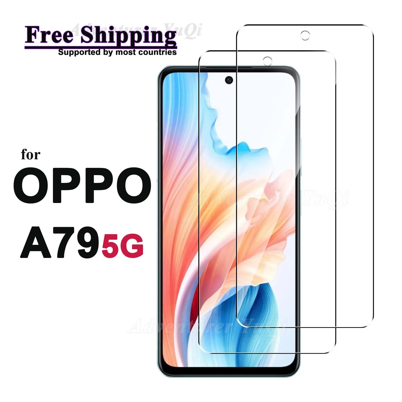 

Screen Protector for OPPO A79 5G Tempered Glass Crystal HD 9H Transparent Anti Scratch Case Friendly Mica High Aluminum