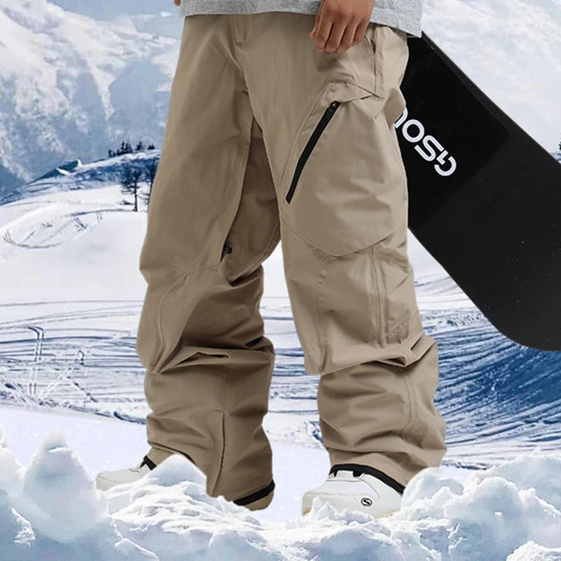 

2025 Winter Waterproof Men Snow Pants Outdoor Sport Mountain Man Skiing Trousers Motorcycle Windproof Male Snowboard Clthes