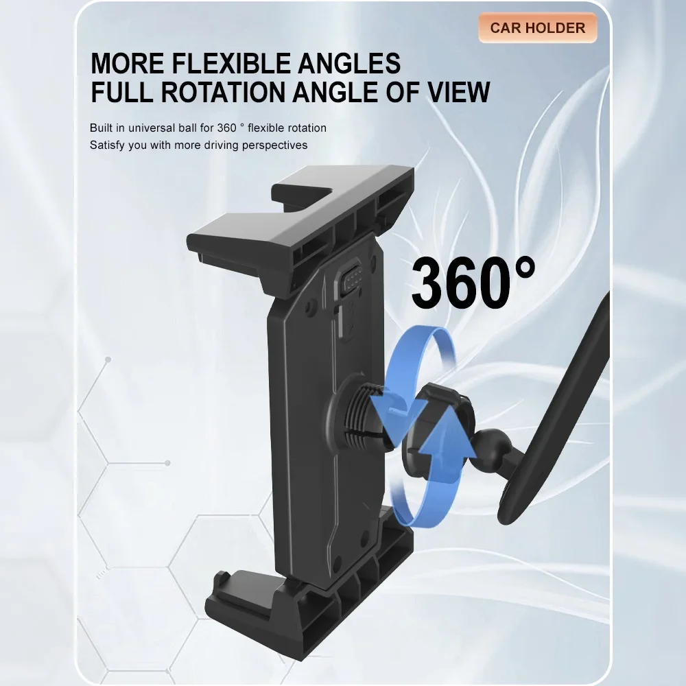 Homhu Car Tablet Stand Easy Paste Foldable Mount Universal Dashborad Center Console Holder for IPad 4-14 Inch Xiaomi Huawei Tab
