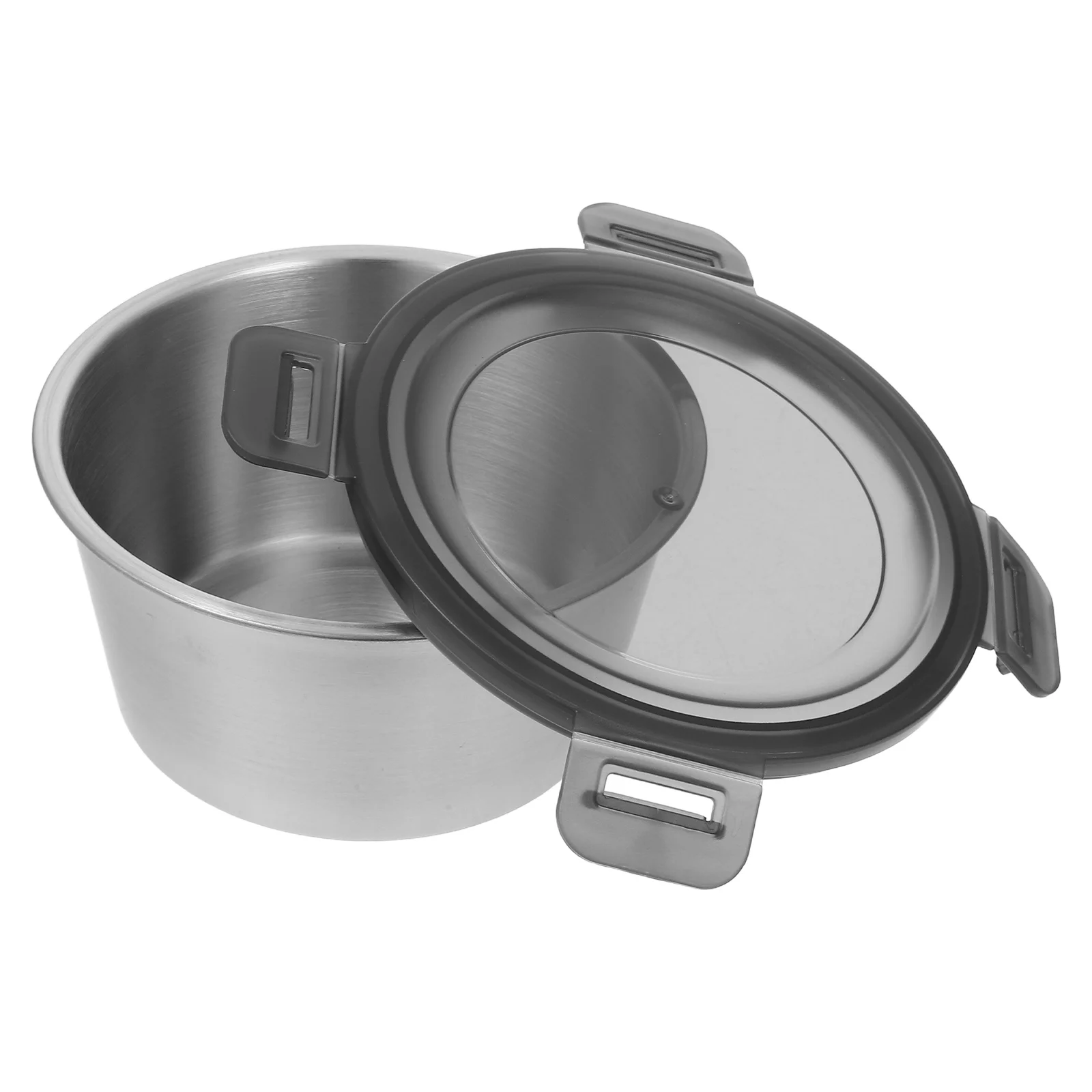 

600ml Stainless Steel Airtight Food Storage Container Round Seal Lid Snack Box Meal Prep Freezer Fridge Organizer Reusable