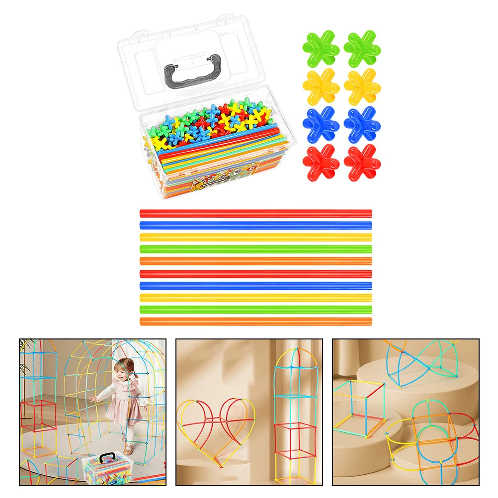 

Straws Childrens Toys Children's Building Blocks Kids Playing Educational Line Kit Engineering