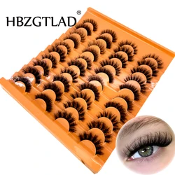 wholesale mink eyelashes 3D Natural False 20 pairs Lashes Fluffy Wispy Natural Cross Cat eyeLashes Eyelash Extension Makeup